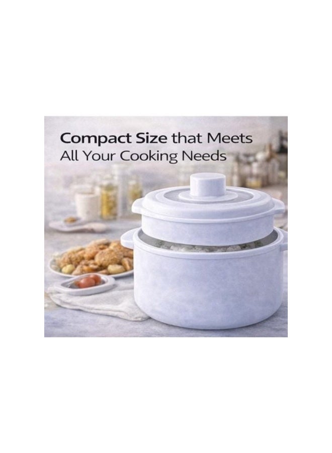 Dreamzon 2 in 1 Mini Electric Cooker 700W Rice Cooker and Steamer 2L Ceramic Non Stick Pot Portable Multi Cooker for Rice Soup Noodles Steaming Compact Kitchen Appliance DX1769 - Image 3