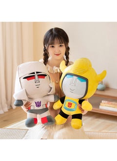 Simulation Transformers Pillow Doll Bumblebee Doll Doll Megatron Plush Toy For Boys Gift-Specifications:22cm (with Suction Cup)-Color:Megatron