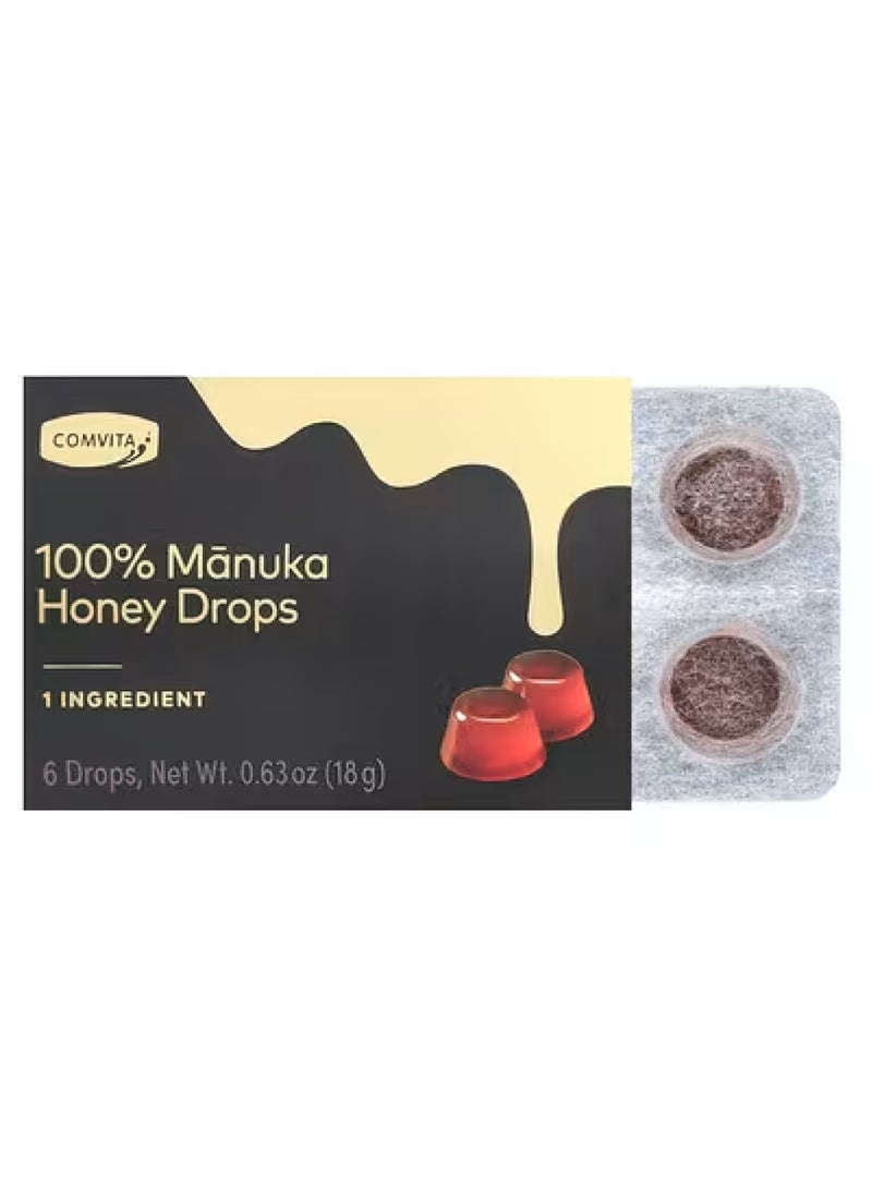 Comvita 100% Manuka Honey Drops, 6 Drops, 0.63 oz (18 g)