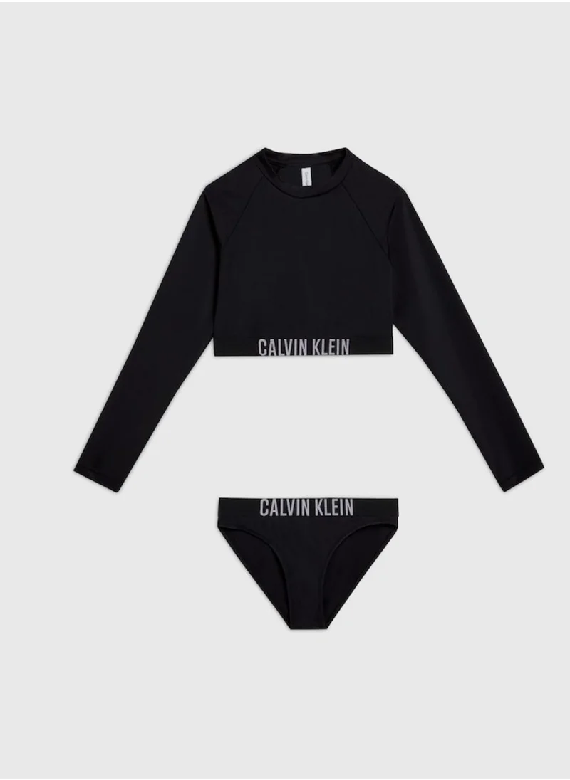 Calvin Klein Jeans Kids Rashguard Bikini Set
