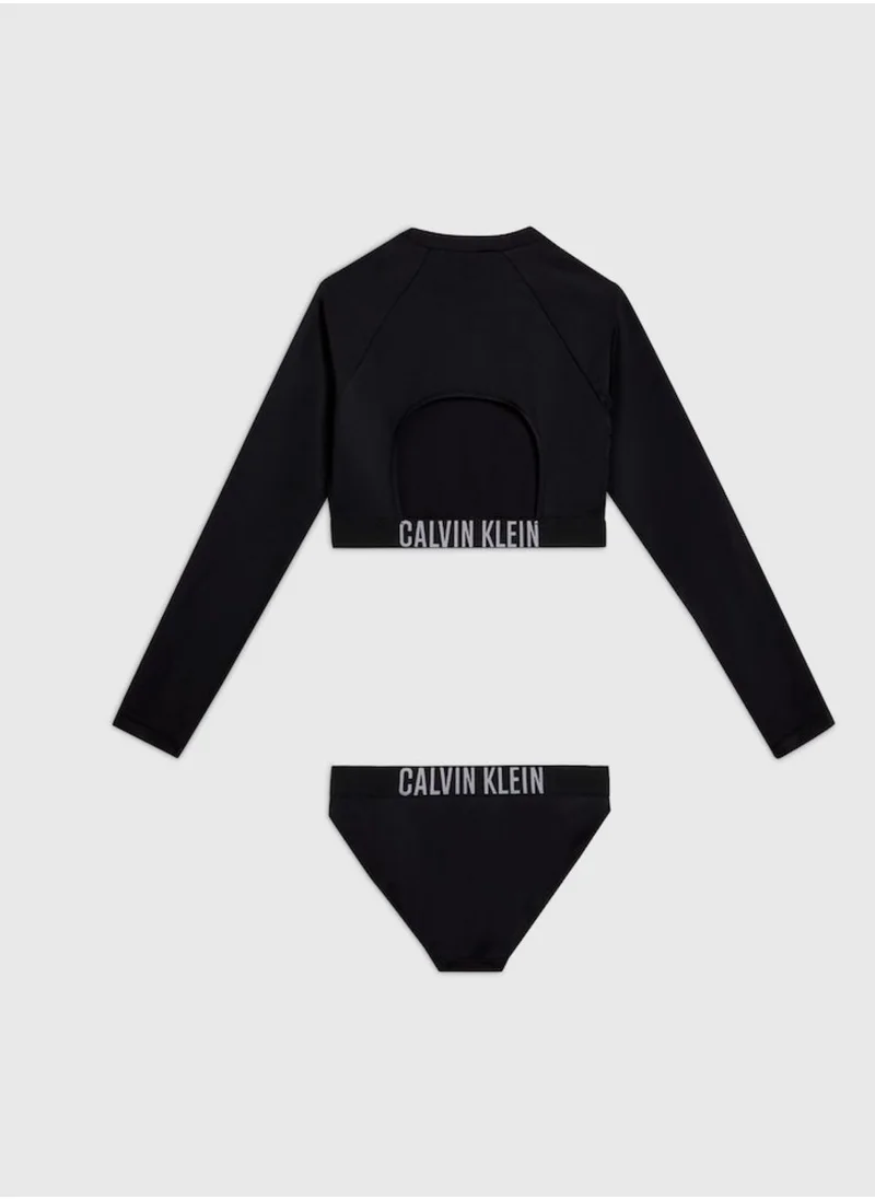 Calvin Klein Jeans Kids Rashguard Bikini Set