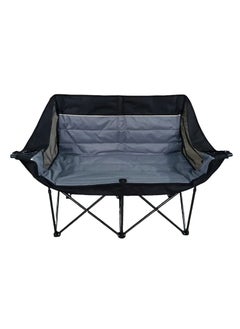 Double Camping Chair Portable Folding Outdoor Loveseat with Side Pockets, Lawn Chair Camping Couch for Beach/Outdoor/Patio, Padded Seats & Armrests Supports up to 660lbs