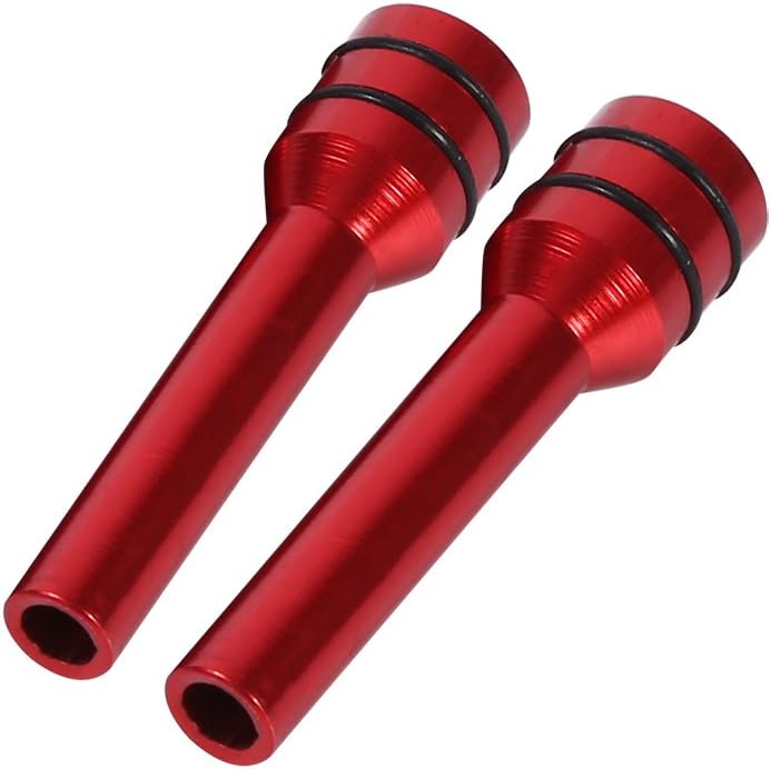 comfrt 2 Pcs Car Door Lock Knobs, Aluminum Interior Door Lock Knob Pull Pins Automotive Door Lock Knob for Car SUV Truck Automobile (Color : Red) Car Door Lock Knobs - Image 2