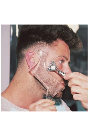 Shaving Template Beard Shaping Tool Transparent Styling Comb Templates for Goatee Mustache Sideburns Jaw Cheek Neck Line Symmetric Curve Step Cut Trimmer Barber Supplies Set Stencil - pzsku/ZEF737FB317E53FCCCFA3Z/45/_/1662617790/e9977cf6-557f-403e-a3cf-d0141cdf0ae4