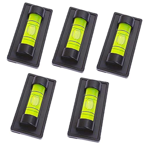 LAIESYA 5Pcs Standard Bubble Levels Magnetic Magnet Bubble Spirit Level for Leveling RV Camper Travel Trailer Camping Turntable Phonograph Tripod - Image 1