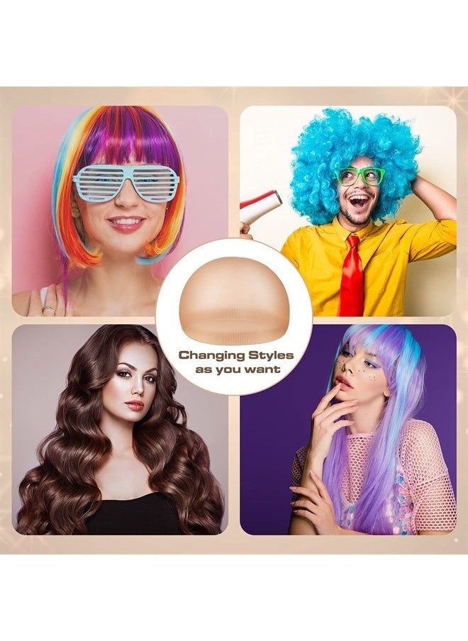 Waydress - 100 Pieces Wig Cap Elastic Medium Nylon Stocking Caps Stretchy Stocking Wig Caps Secure Your Hair, Lightweight, Breathable (Skin) - Image 1