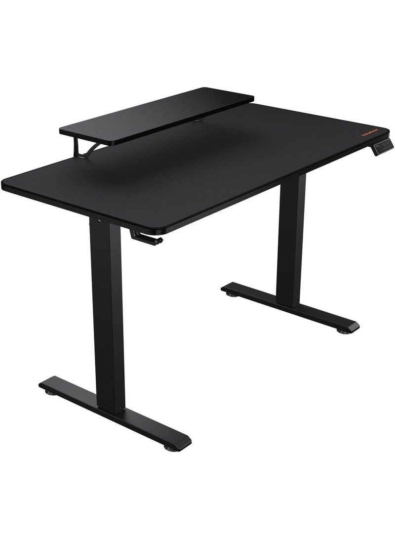 كوجار طاولة الألعاب Cougar E-STAR 120 – أسود، سطح كامل مع لوحة فأرة، حامل شاشة قابل للإزالة، حماية للمحرك وعمود النقل، صينية كابلات، وخطاف لسماعة الرأس – الموديل: 3MSTA1WB.0001 - Image 1