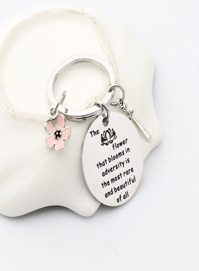 BNQL Princess Mulan Inspired Cuff Bracelet Keychain The Flower That Blooms in Adversity Jewelry Gift for Her (keychain S) - Image 4