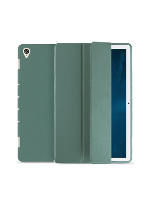 Suitable For Huawei Matepad10.4 Protective Case Glory V6 Tri-fold Leather Case Pro10.8 Conjoined Flat Case-Color:dark Green-Applicable Model:MatepadPro13.2 Inch