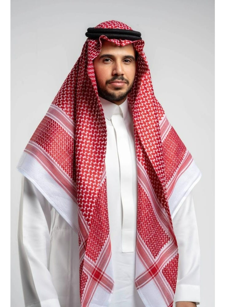 لبسون شماغ لبسون احمر غامق دم الغزال - Image 1