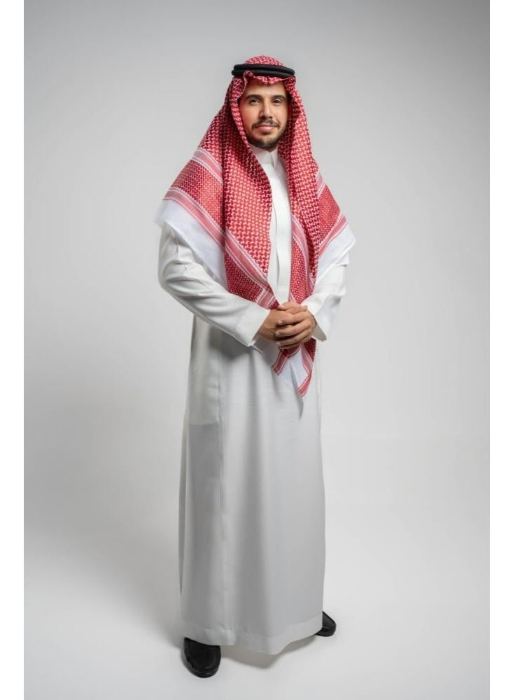 لبسون شماغ لبسون احمر غامق دم الغزال - Image 2