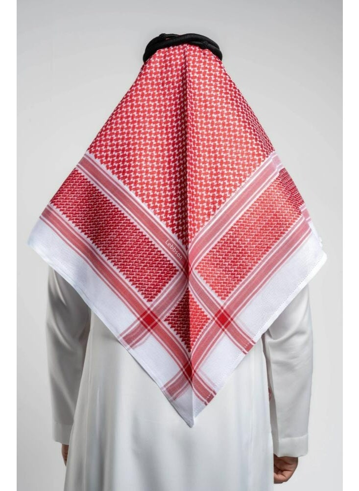 لبسون شماغ لبسون احمر غامق دم الغزال - Image 3