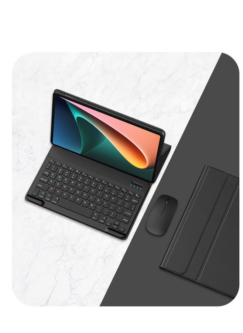 Generic - Arabic and English Keyboard Case Compatible with Honor Pad X9/X8 Pro 11.5 inch 2023, Slim Protective Case with Detachable Wireless Bluetooth Keyboard & Mouse - Image 1