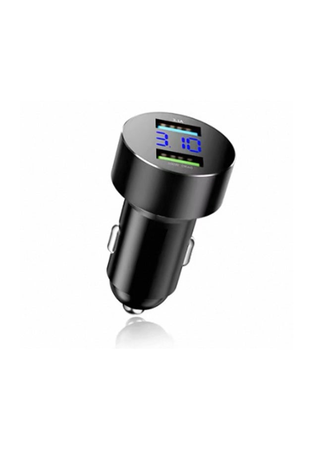 Generic Adapter, 100W car fast charging adapter, digital display, dual USB jack.  - Image 1