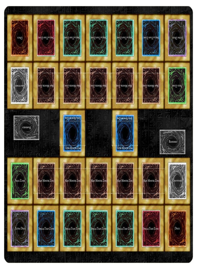 sabermaster Card Rubber Mat - 2 Player, Square playmat for Gamer 60x60cm/23.6x23.6inch (2player G) - Image 1