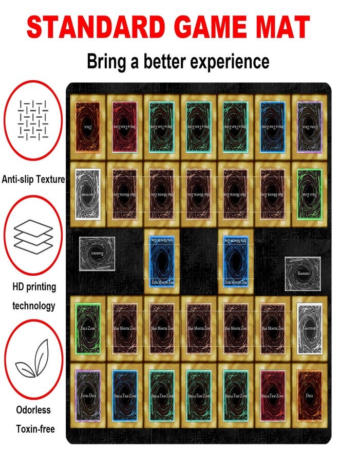 sabermaster Card Rubber Mat - 2 Player, Square playmat for Gamer 60x60cm/23.6x23.6inch (2player G) - Image 3