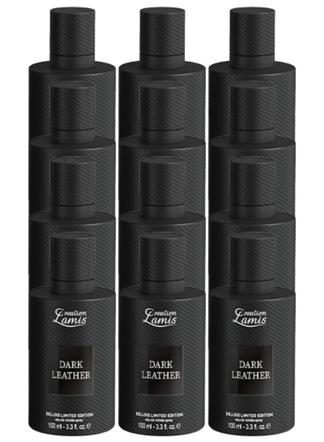Creation Lamis 12 Pieces Dark Leather Perfume For Men 100ml EDT - Image 1