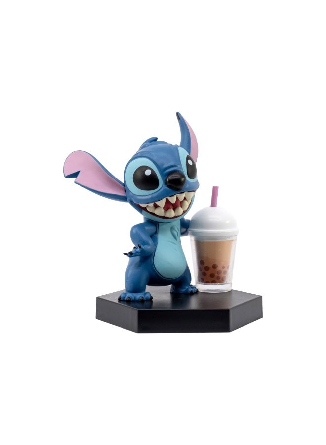 Disney سلسلة المرح 2 من ليلو وستيتش مع صندوق نافذة - ستيتش شاي الفقاعات | تمثال قابل للجمع | تمثال ستيتش | تمثال عرض | هدية مثالية لجمع الهدايا والأطفال - Image 2