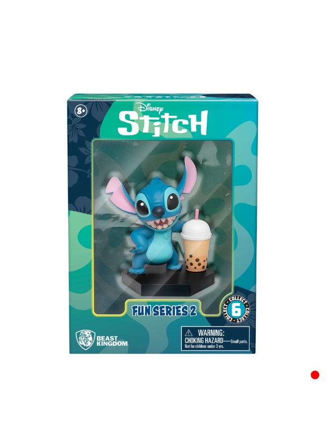 Disney سلسلة المرح 2 من ليلو وستيتش مع صندوق نافذة - ستيتش شاي الفقاعات | تمثال قابل للجمع | تمثال ستيتش | تمثال عرض | هدية مثالية لجمع الهدايا والأطفال - Image 4