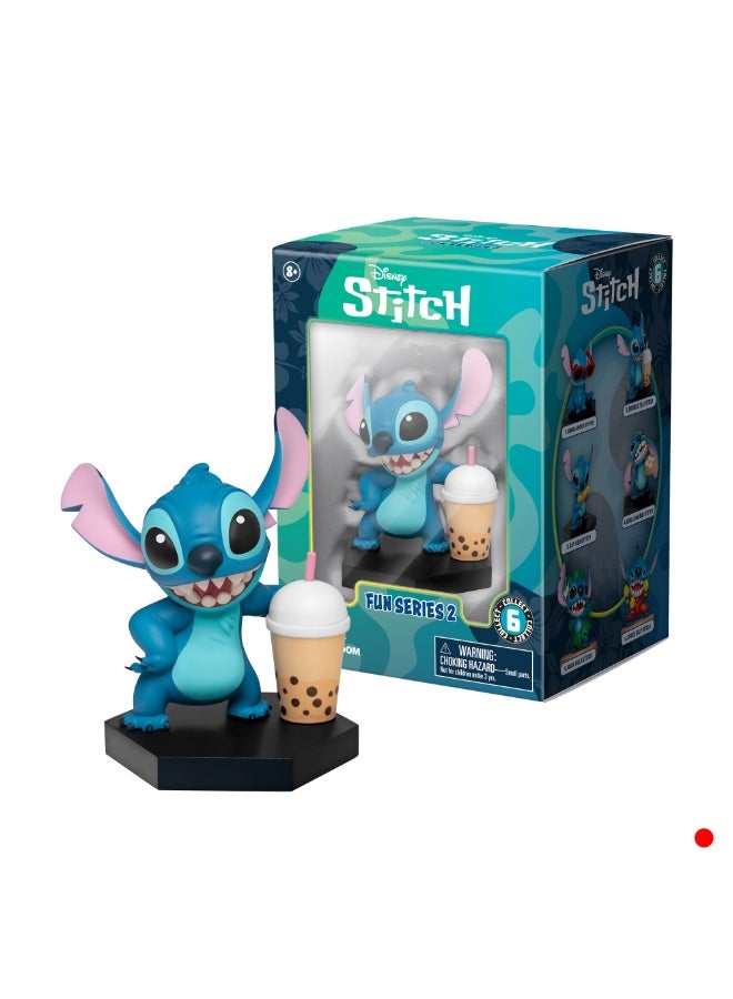 Disney سلسلة المرح 2 من ليلو وستيتش مع صندوق نافذة - ستيتش شاي الفقاعات | تمثال قابل للجمع | تمثال ستيتش | تمثال عرض | هدية مثالية لجمع الهدايا والأطفال - Image 5