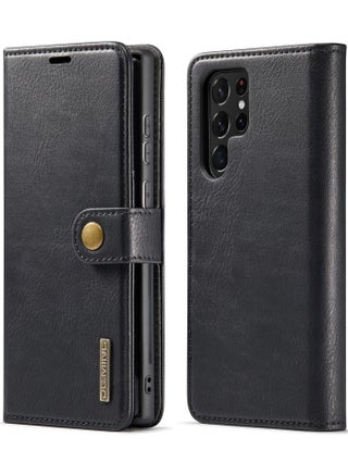 CaseMe Samsung Galaxy S22 Ultra 5G DG.MING Crazy Horse Texture Detachable Magnetic Leather Case - Black - pzsku/ZEF7413FACE3D899D5140Z/45/1747321114/672145b0-d071-463f-89e2-104cd8a2e333