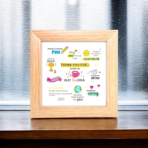 SINCE 7 STORE Gift Hamper for Teacher - Includes 4 Products: Tabletop Frame, World’s Best Teacher Engraved Pen, Greeting Card and a Note - Perfect Teacher's Day Gift/Birthday Gift for Mentor - Image 2