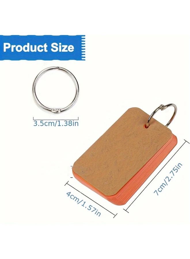 White 300 Blank Index Cards 6 Pack with Binder Rings for Learning and DIY - Image 3