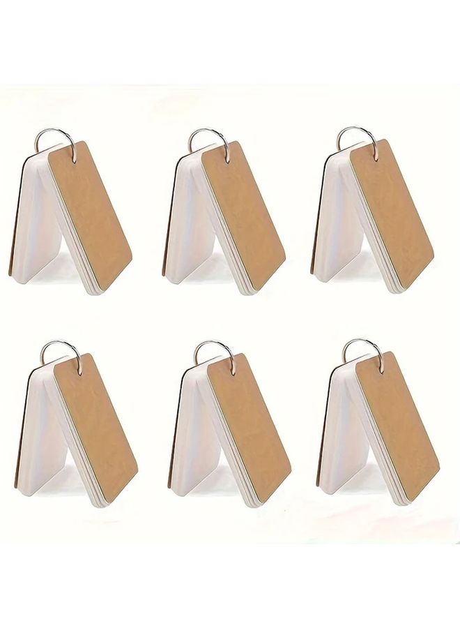White 300 Blank Index Cards 6 Pack with Binder Rings for Learning and DIY - Image 4