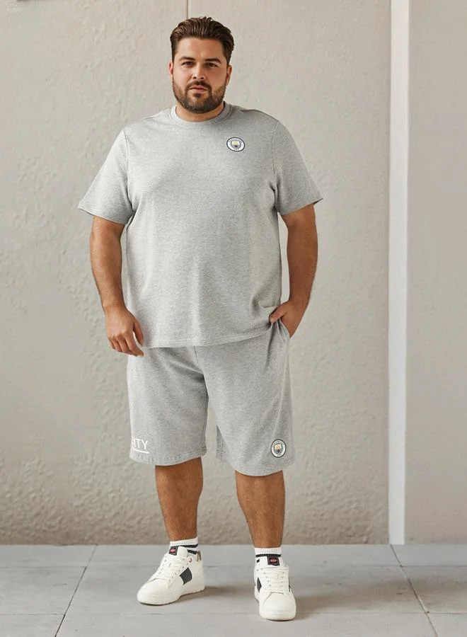 سبلاش فيڤ شورت مانشستر سيتي مقاس كبير بطبعة