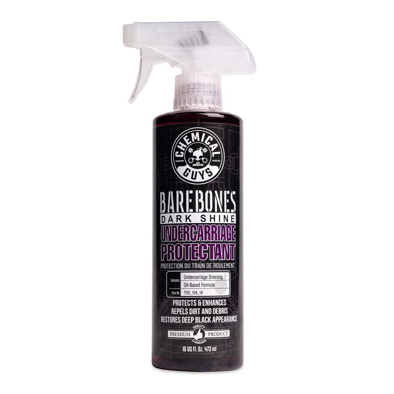 Chemical Guys TVD_104_16 Bare Bones Premium Dark Shine Spray for Undercarriage, Tires and Trim, Safe for Cars, Trucks, Motorcycles, RVs & More, 16 fl oz - Image 1