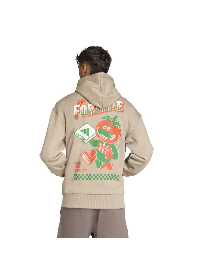 Adidas M Fn Hoodie Beige Training Track Tops For Men XL  - Image 3