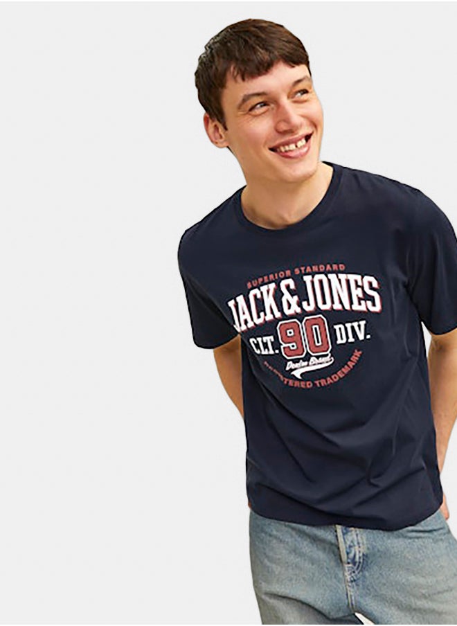 JACK & JONES Jjelogo Tee Ss O-Neck 2 Col Aw24 Sn  - Image 5