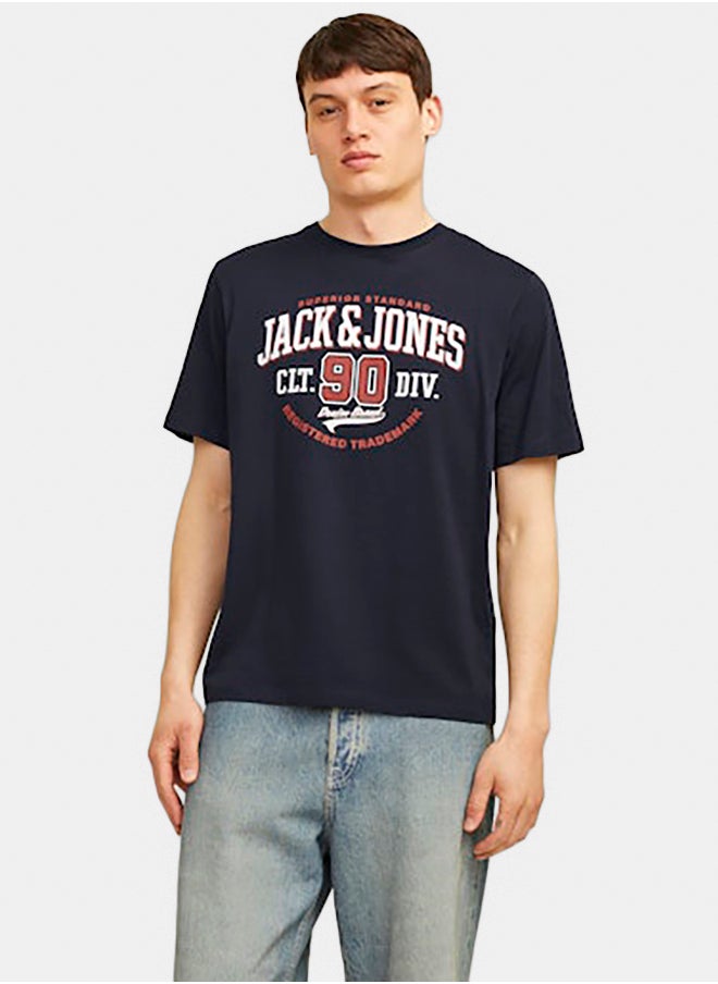 JACK & JONES Jjelogo Tee Ss O-Neck 2 Col Aw24 Sn  - Image 1