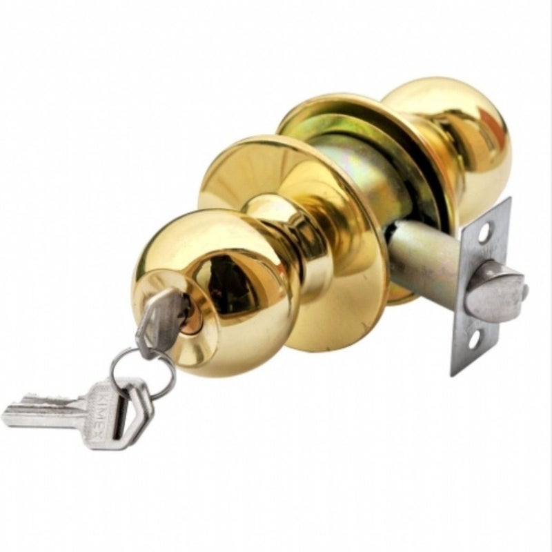 Lucky Knob Lock with Yellow Key, Two Way Gray 1 Piece