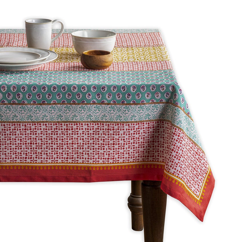 Maison d' Hermine Maison d Hermine Table Cloth Rectangle Table 100 Cotton 60 x 108 Inches Tablecloth Reusable Decorative Everyday Use for Dining Room Farmhouse Home Party Festive Wedding Spring Summer Provence