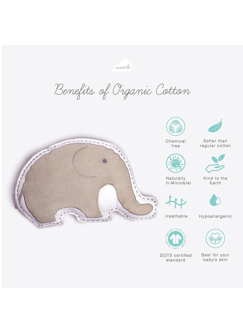 Masilo Masilo Organic Cotton Baby Blanket with Toy for Newborn/Infant-Dohar Blanket Combo-1X Blanket, 1X Toy, Elephant-Green  - Image 3
