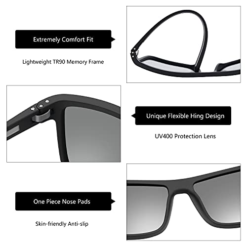 ZENOTTIC Polarized Sunglasses for Men Lightweight TR90 Frame UV400 Protection Square Sun Glasses - Image 4
