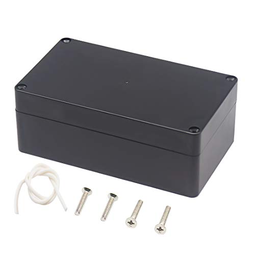 Zulkit Junction Box, Zulkit Project Box IP65 Waterproof Outdoor Box ABS Plastic Electrical Boxes Electronic Enclosure Black 6.22 x 3.54 x 2.36 inch (158 x 90 x 60mm) - Image 1