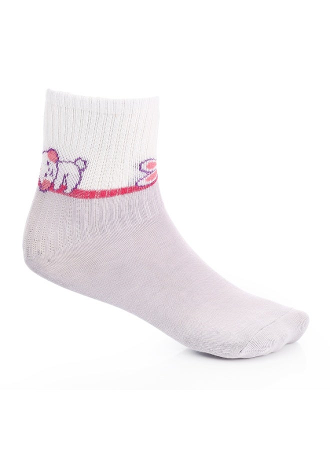 ريد قطن جوارب قطنية للبنات حتى الكاحل - ارجواني - Image 2