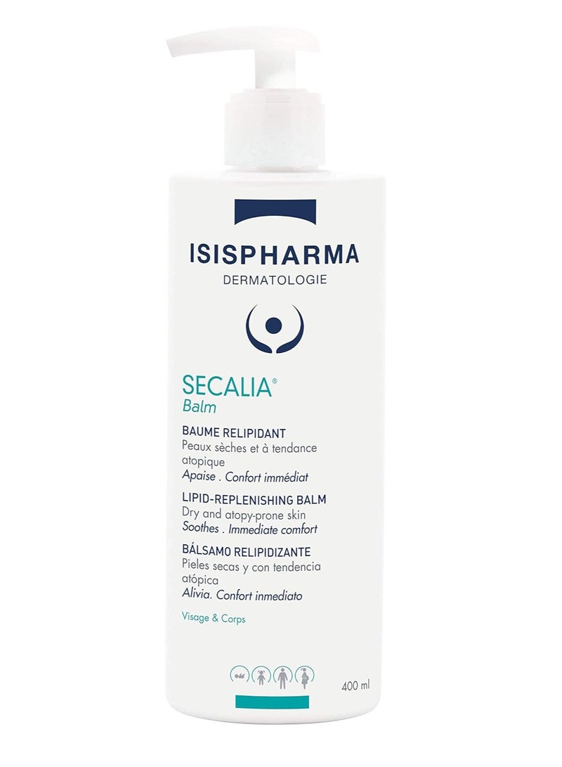 ISIS PHARMA Secalia Balm Lipi Replenishing Moisturizing Body Cream Balm Dry to Atopy Prone Skin 400ml