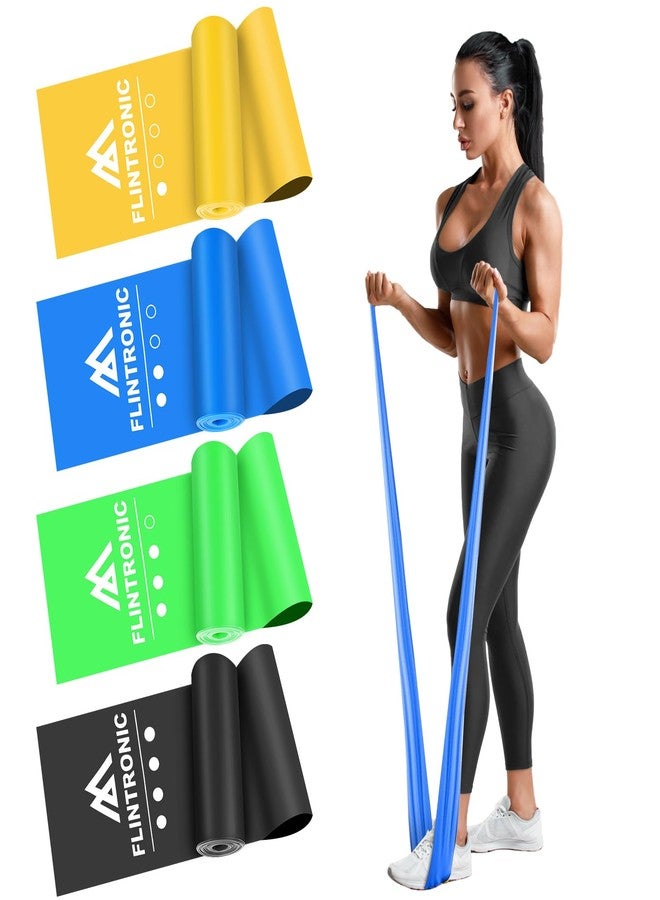 Flintronic Exercise Resistance Bands, 4 Pack Resistance Bands Set, TPE Elastic Bands with 4 Resistance Levels, 1.5M Workout Resistance Bands for Women and Men Strength Training, Yoga, Pilates - Image 1