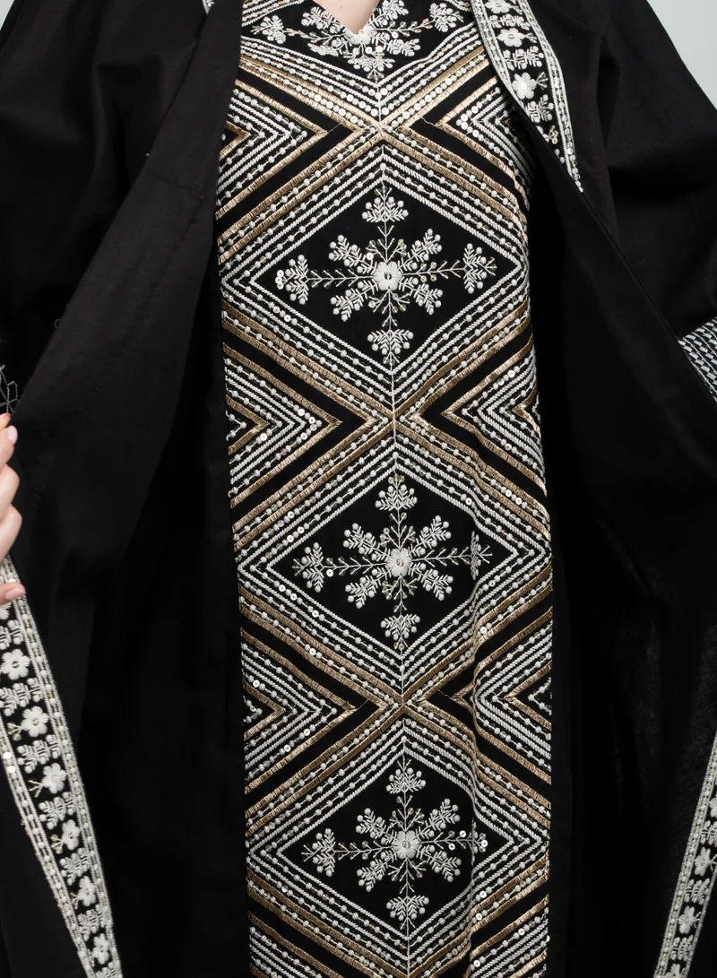 IKKXA Pattern Design 2-piece Kuwaiti Jalabiya