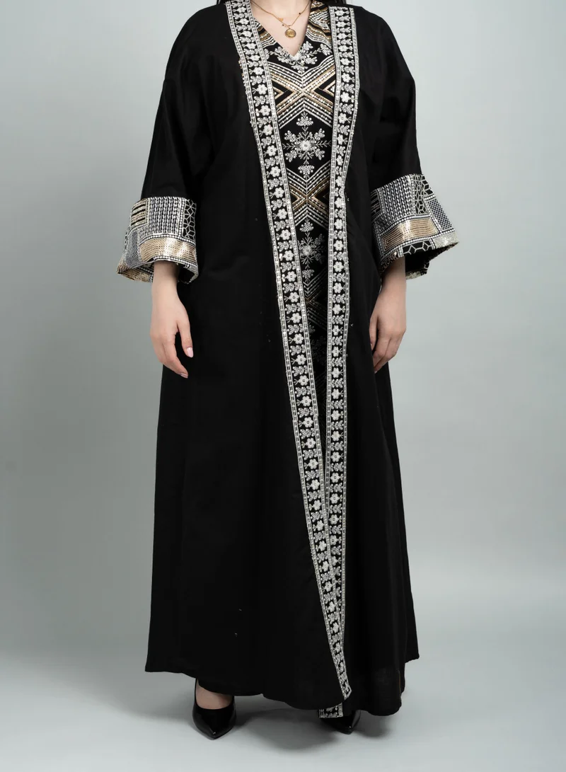 IKKXA Pattern Design 2-piece Kuwaiti Jalabiya