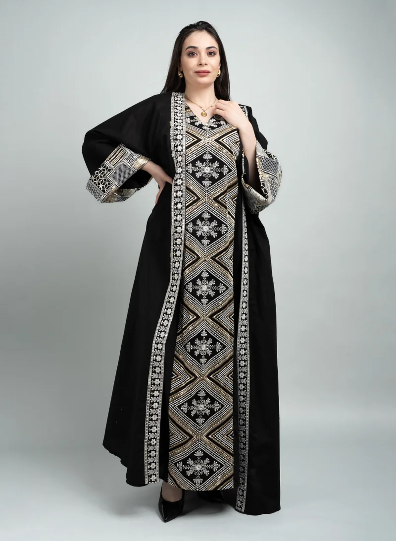 IKKXA Pattern Design 2-piece Kuwaiti Jalabiya
