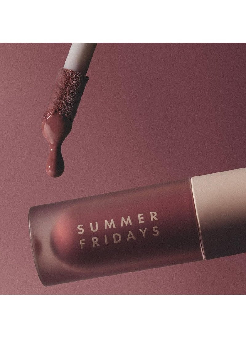 SUMMER FRIDAYS - Dream Lip Oil - Tinted Lip Oil with Moisturizing Sheer Coverage, High-Shine and Deep Hydration - Non-Sticky Formula for Long-Lasting Softness - Soft Mauve (0.15 Oz) - Image 1