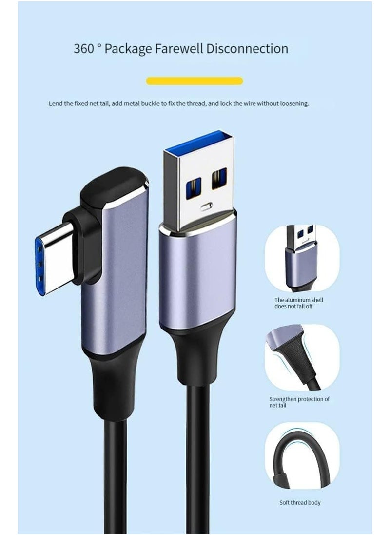 Generic - Link Cable 3M Compatible with Meta Quest Pro/Oculus Quest 2 Accessories and PC/Steam VR, High Speed PC Data Transfer, USB 3.0 to USB C Cable for VR Headset and Gaming PC - Image 1