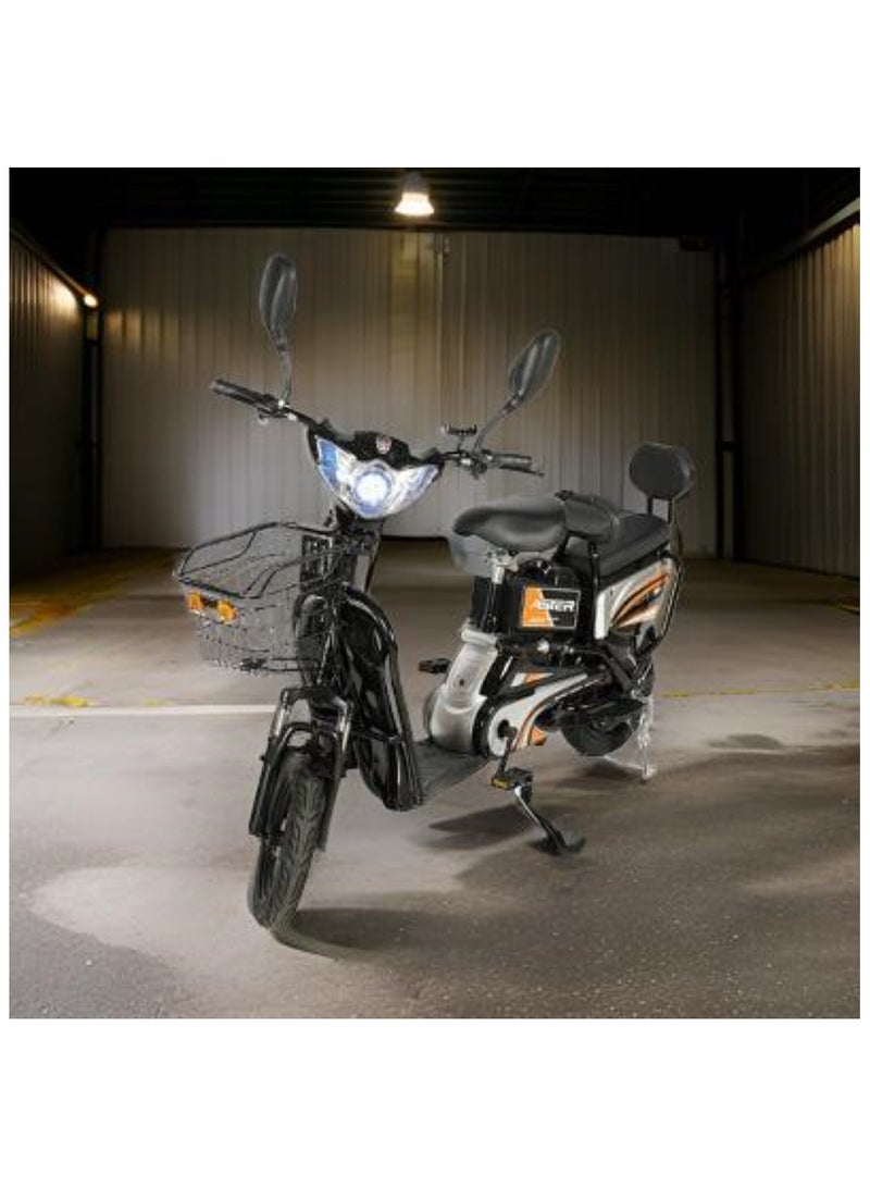 Aster Electric Grocery Bike 14 Size Tyre Black - Image 5