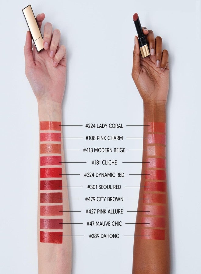 HERA Rouge Classy Lipstick #324 DYNAMIC RED | Luxurious Long-Lasting Color, Featherlight Comfort, Luminous and Velvety Finish, Seoul-Inspired Shades, Korean Lip Makeup, 0.12 oz. (3.5g) - Image 5