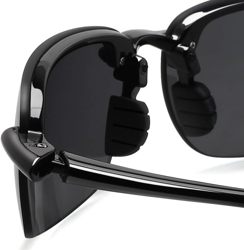JULI Eyewear نظارات JULI الرياضية للرجال والنساء إطار TR90 بدون حواف للجري وصيد الأسماك والبيسبول والقيادة MJ8001 - Image 3