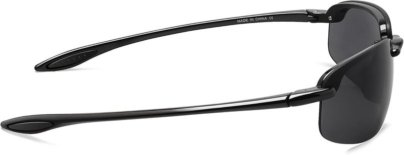 JULI Eyewear نظارات JULI الرياضية للرجال والنساء إطار TR90 بدون حواف للجري وصيد الأسماك والبيسبول والقيادة MJ8001 - Image 4